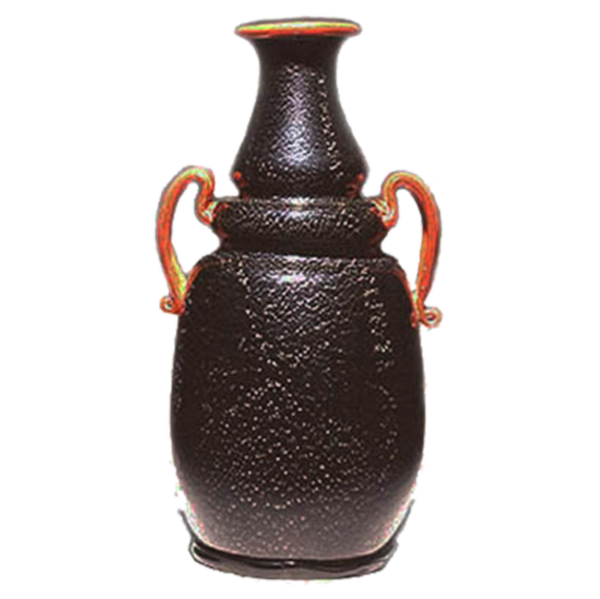 Martinuzzi black and red vase