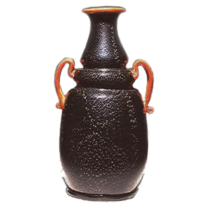 Martinuzzi black and red vase