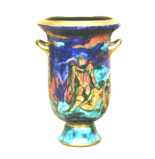 Mayodon polychrome porcelain vase