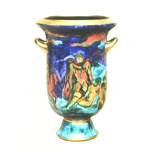 Mayodon polychrome porcelain vase