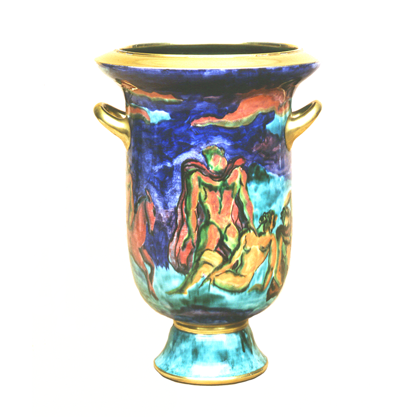 Mayodon polychrome porcelain vase