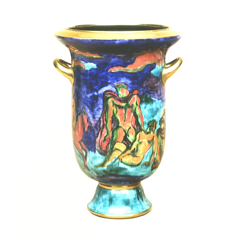 Mayodon polychrome porcelain vase