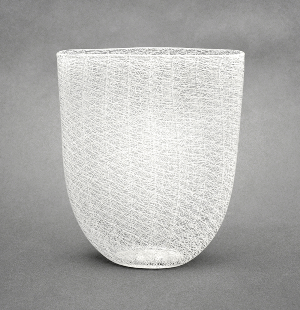 Seguso white Merletto vase