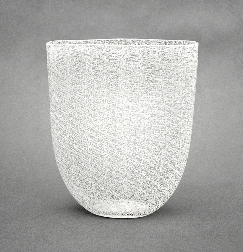 Seguso white Merletto vase
