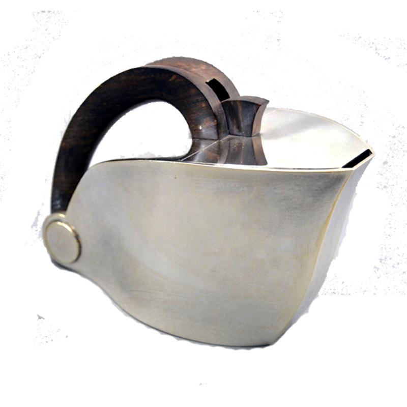 Tetard Art Deco silver tea pot