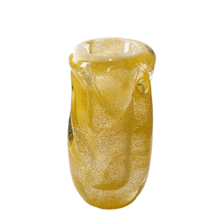 Thuret tall yellow glass vase