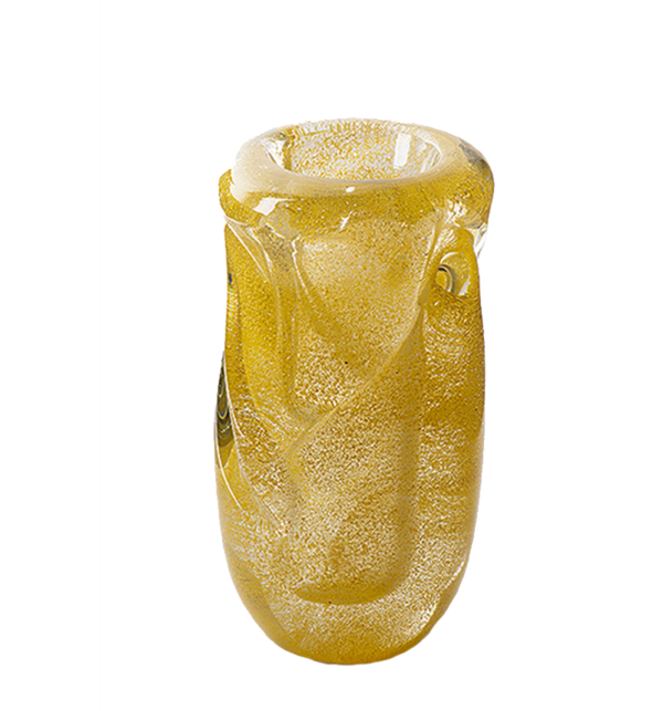 Thuret tall yellow glass vase