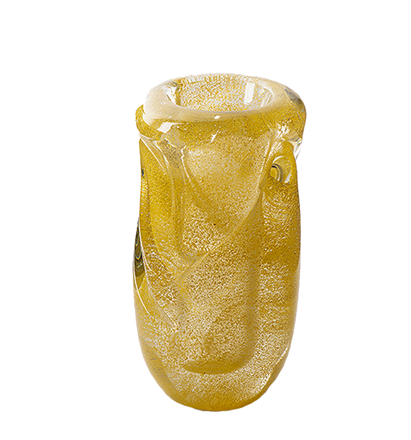 Thuret tall yellow glass vase