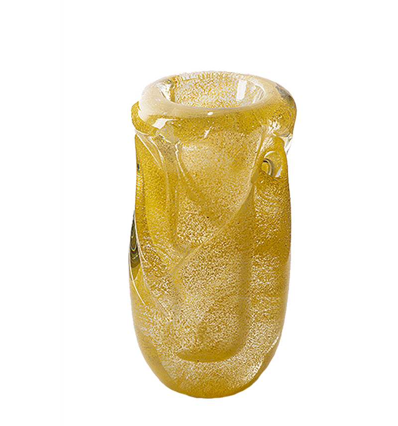 Thuret tall yellow glass vase