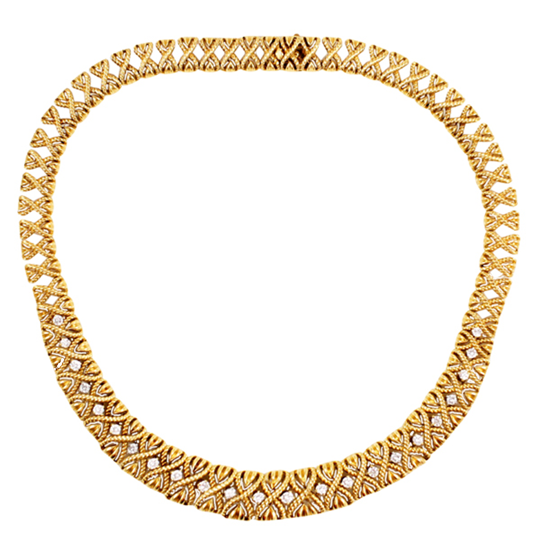 Van Cleef& Arpels Gold and Diamond Necklace