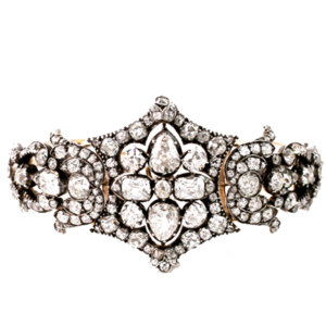 Victorian diamond bracelet and tiara
