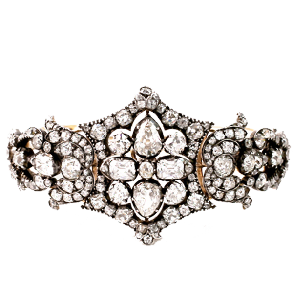 Victorian diamond bracelet and tiara