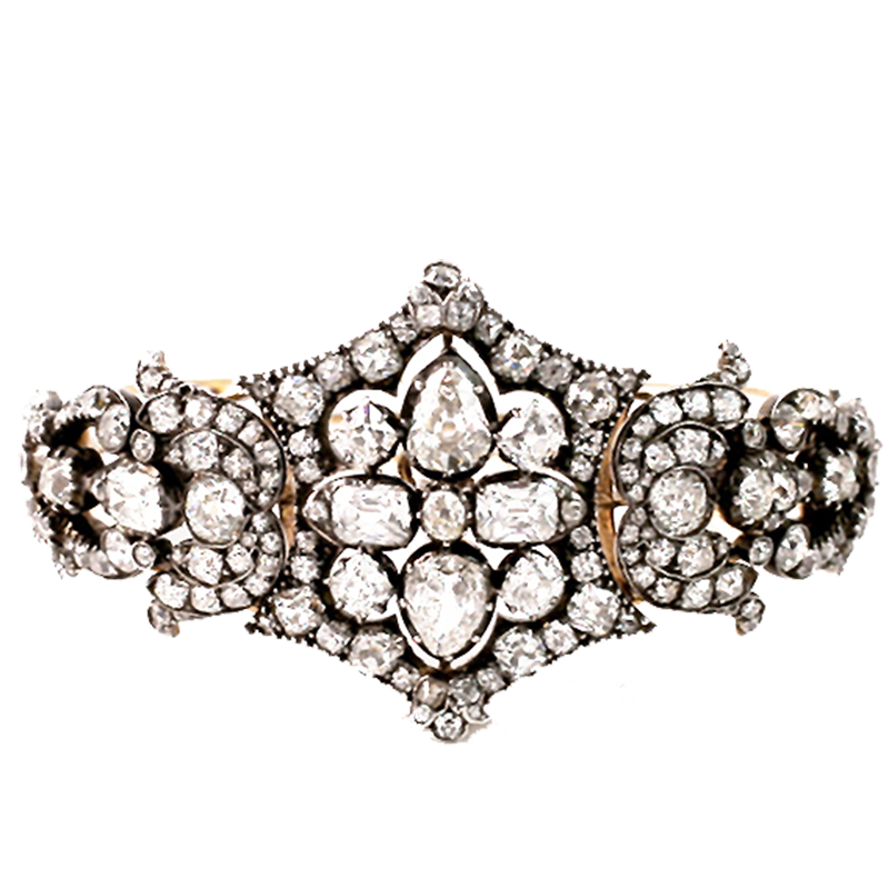 Victorian diamond bracelet and tiara