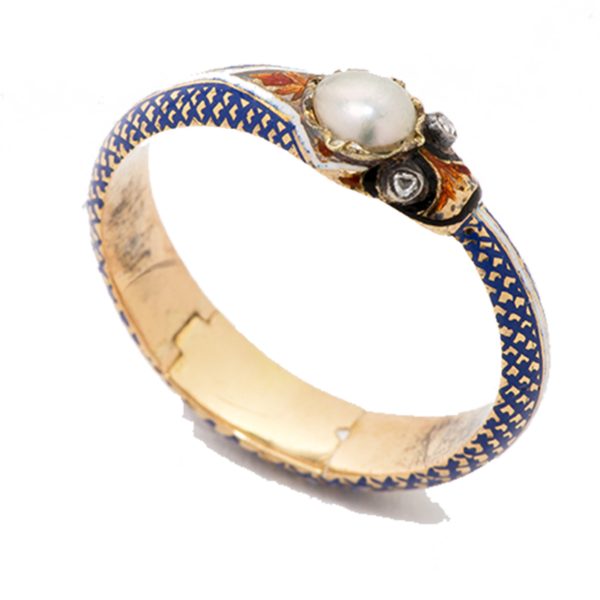 Victorian enameled serpent ring