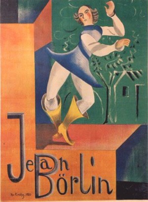 JEAN BORLIN ART DECO POSTER BY PER KROGH