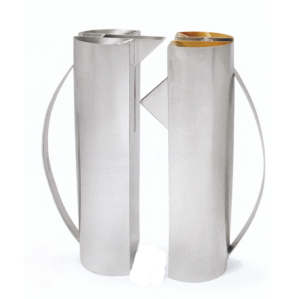 Botta, Mario two carafes, silver carafes with gold interior.