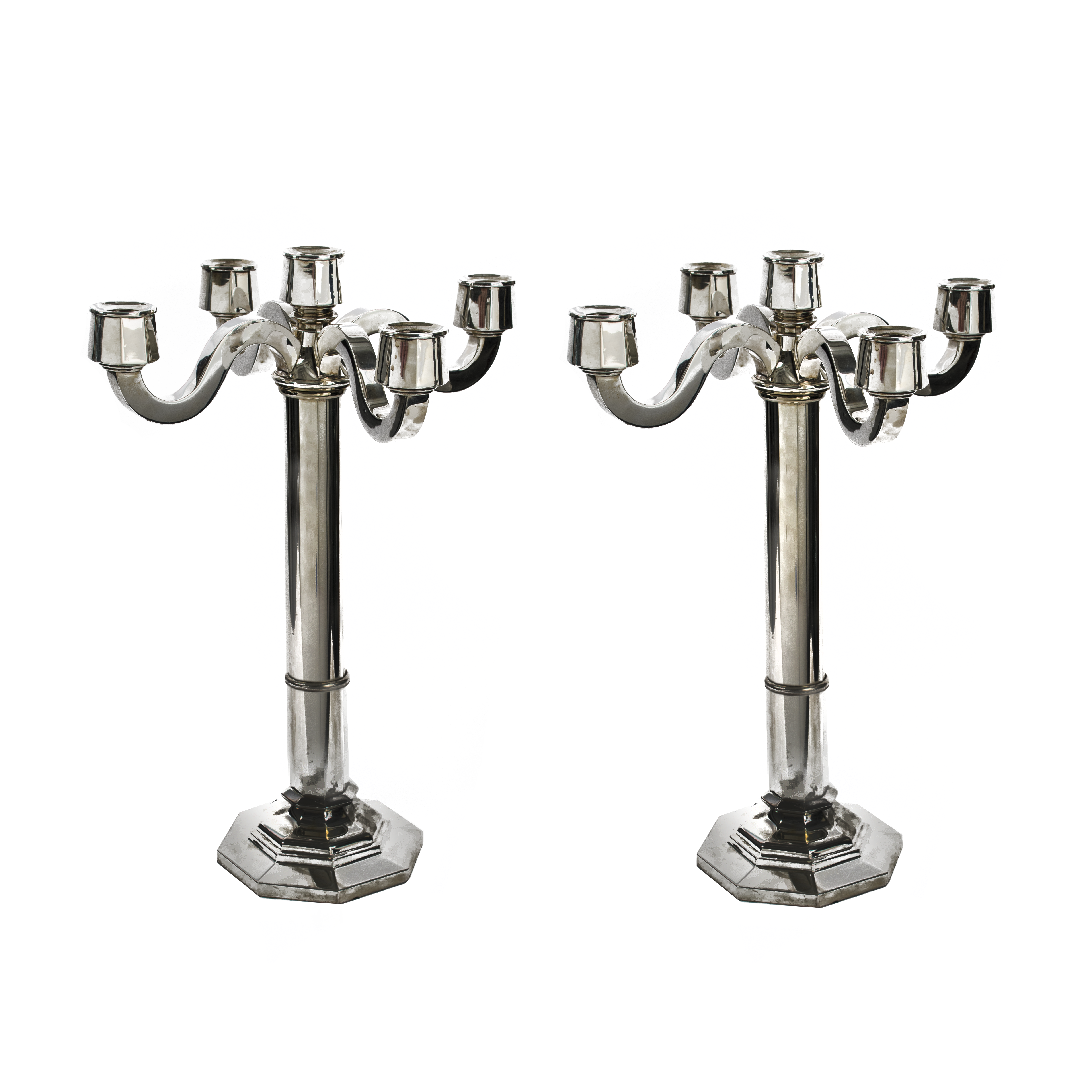 Puiforcat silver candelabra