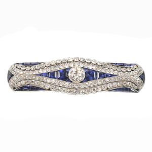 Art Deco sapphire and diamond brooch