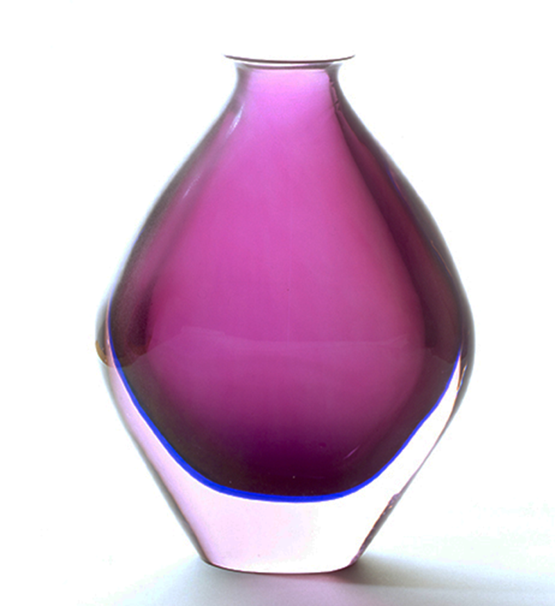 Poli Purple Somerso glass vase