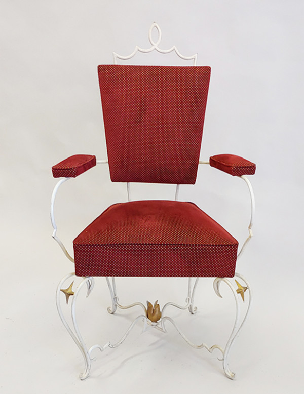 Prou White steel enameled chairs