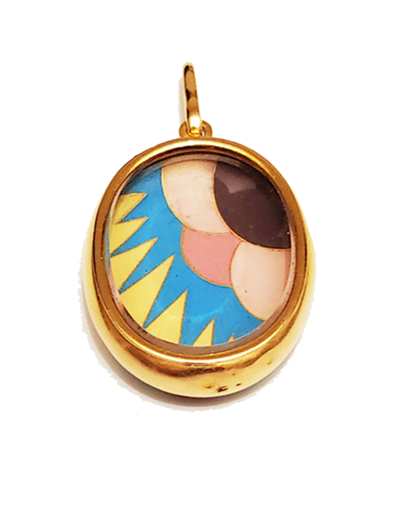 Victorian Enamel locket Falize