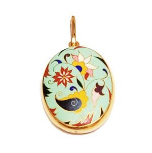 Victorian enamel locket Falize