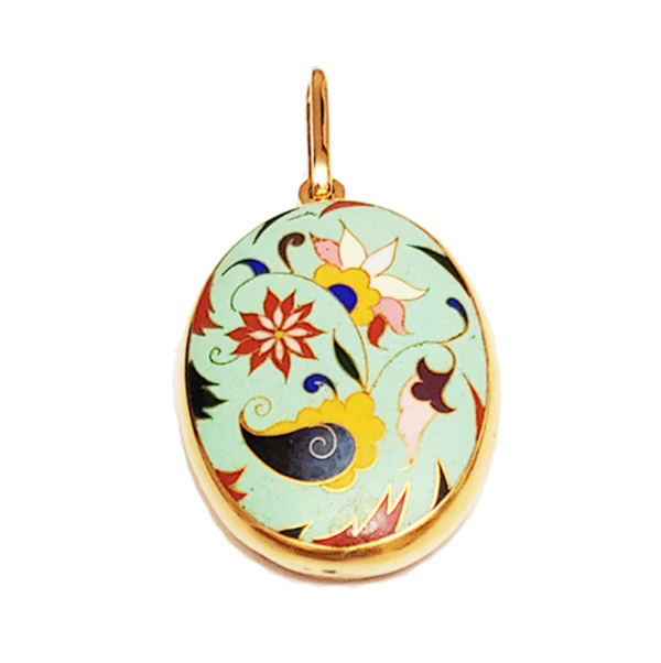 Victorian enamel locket Falize