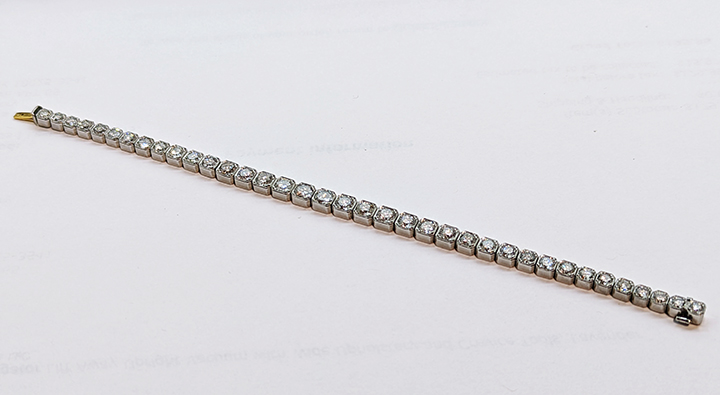 Art Deco Diamond line bracelet