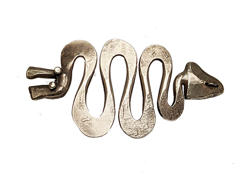 Bertoia snake brooch